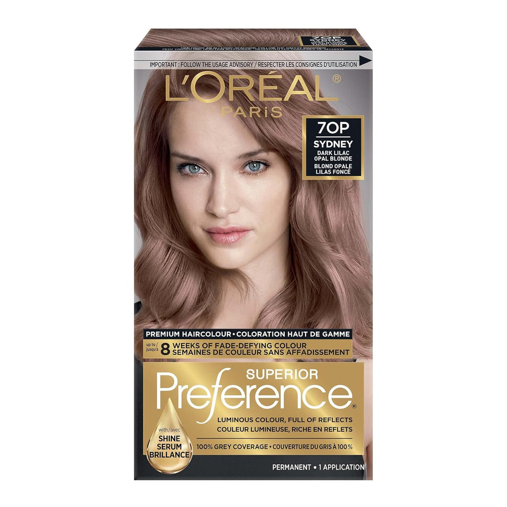 L'Oreal Paris Fade-defying + Shine Permanent Hair Color, Rich Luminous Conditioning Colorant, up to 8 Weeks Of Fade-Defying Hair Color, 70P - Dark Lilac Opal Blonde