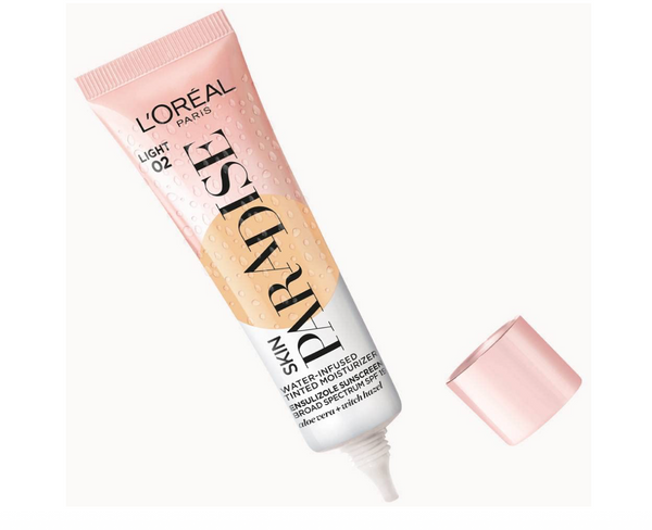 L'Oreal Paris Skin Paradise Water-infused Tinted Moisturizer with Broad Spectrum SPF 19 sunscreen, Light 02, 1 fl oz
