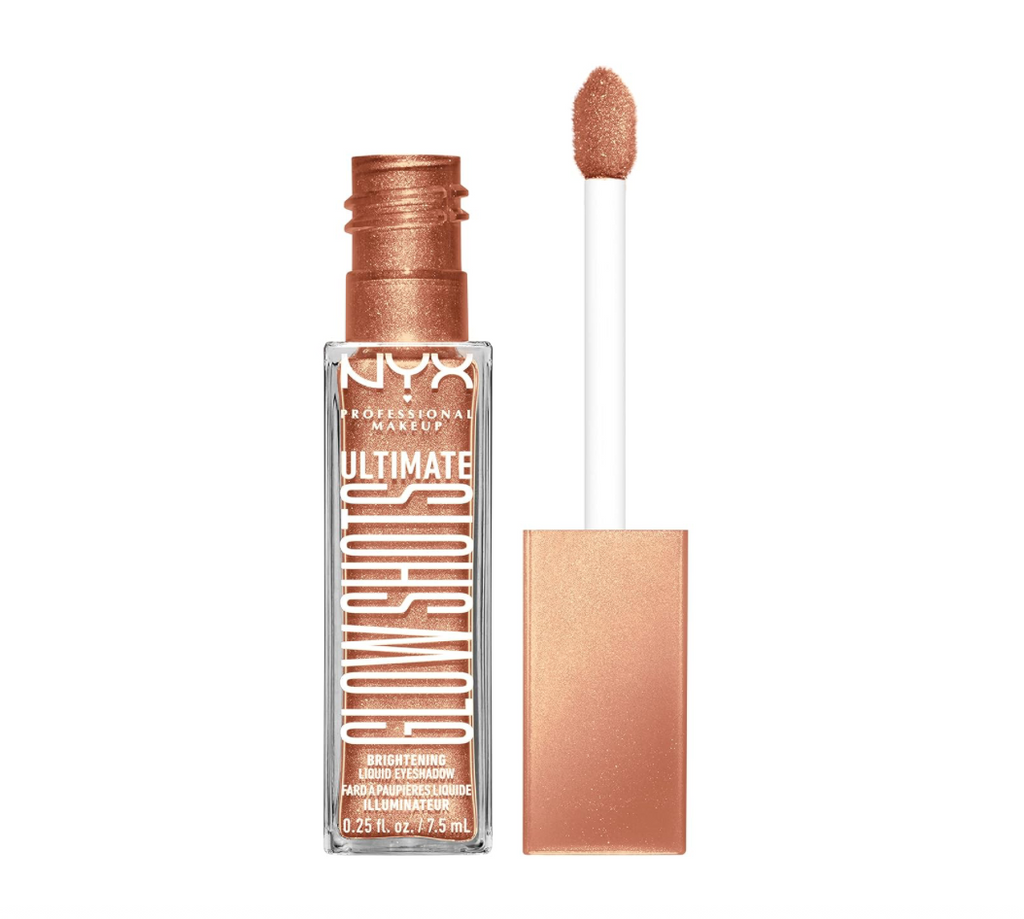 NYX PROFESSIONAL MAKEUP Ultimate Glow Shots, Liquid Eyeshadow, Long-Lasting Shimmer Eye Shadow with Vitamin C - Twisted Tangerine