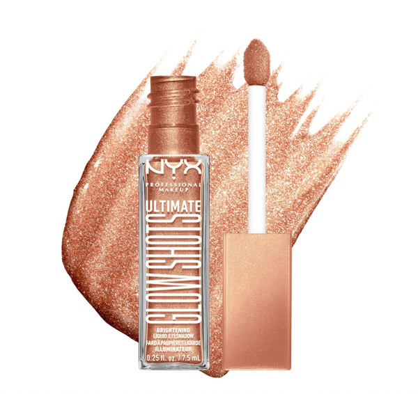 NYX PROFESSIONAL MAKEUP Ultimate Glow Shots, Liquid Eyeshadow, Long-Lasting Shimmer Eye Shadow with Vitamin C - Twisted Tangerine