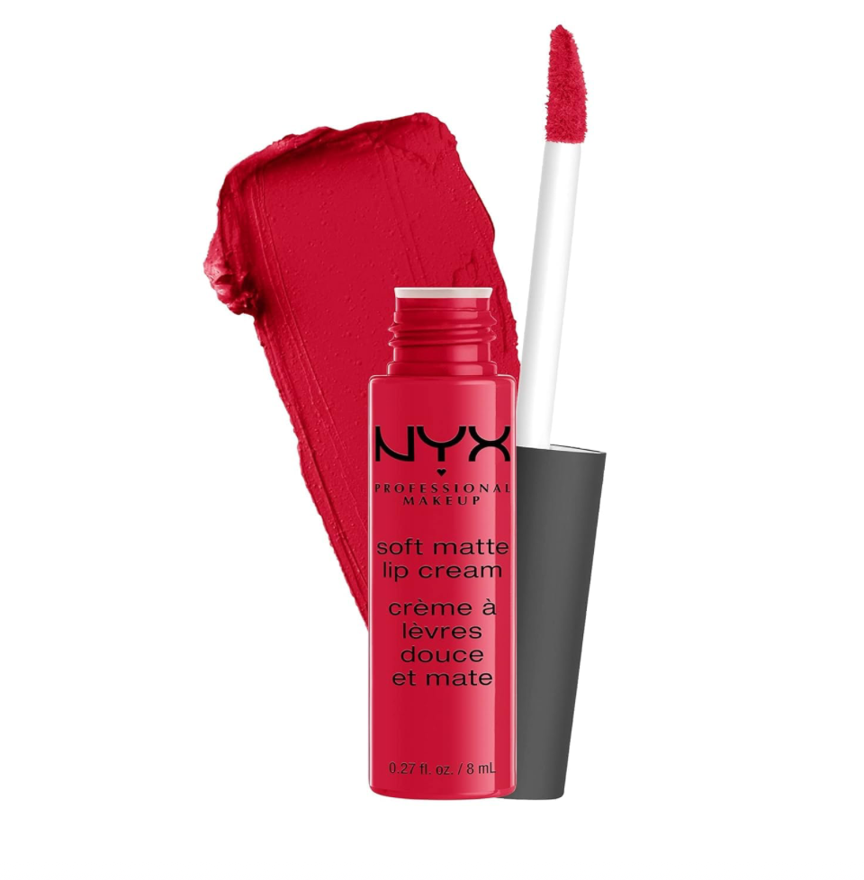 NYX PROFESSIONAL MAKEUP Soft Matte Lip Cream, Lightweight Liquid Lipstick - Amsterdam (Pure Red)