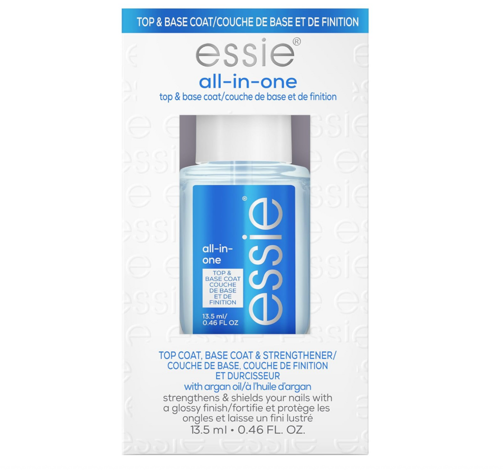 Essie Nail Care, 8-Free Vegan, All In One Base Coat and Top Coat, strength and shine nail polish, 0.46 fl oz