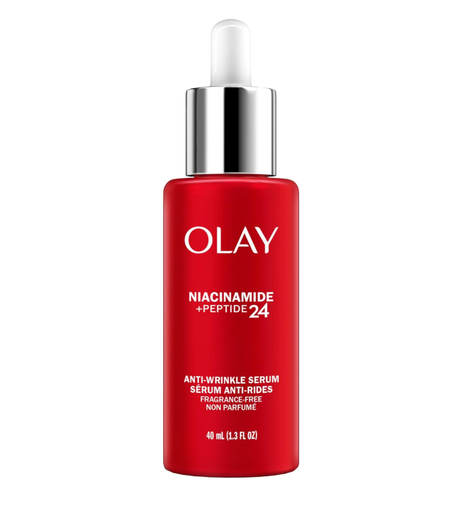 Olay Niacinamide + Peptide 24 Anti-Wrinkle Serum, Fragrance-Free, 1.3oz FL