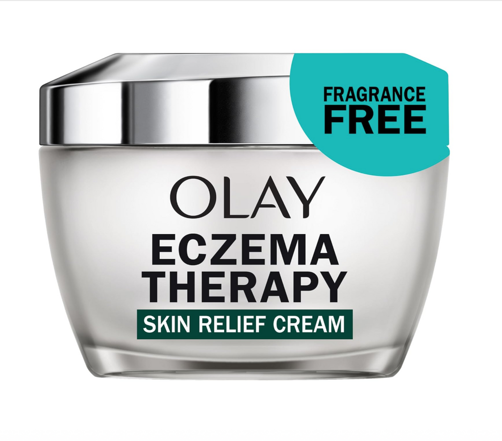 Olay Sensitive Eczema Therapy Face Moisturizer Skin Relief Cream, 1.7 fl oz Fragrance-Free Skin Care Treatment with Colloidal Oatmeal