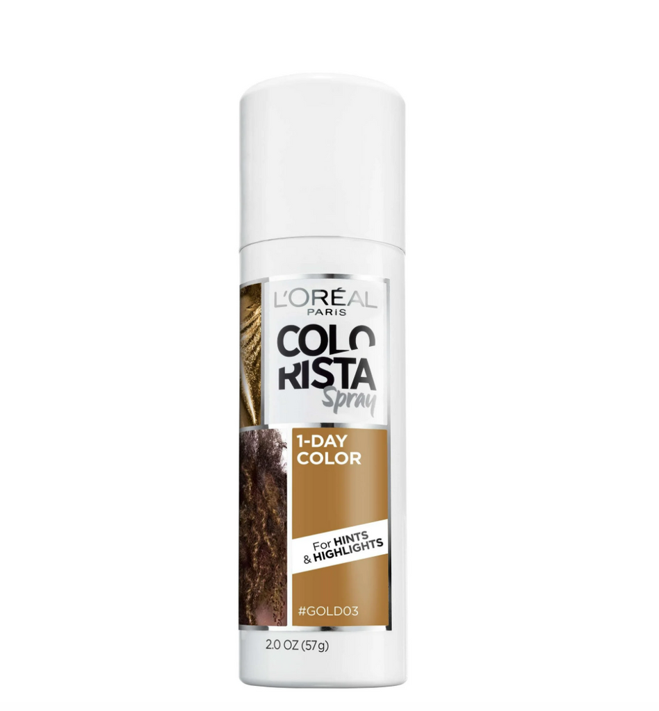 L’Oréal Paris Colorista 1-Day Washable Temporary Hair Color Spray, Gold, 2 Ounces