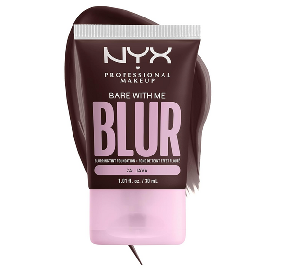 NYX PROFESSIONAL MAKEUP Bare With Me Blur Skin Tint Foundation Make Up with Matcha, Glycerin & Niacinamide - Java