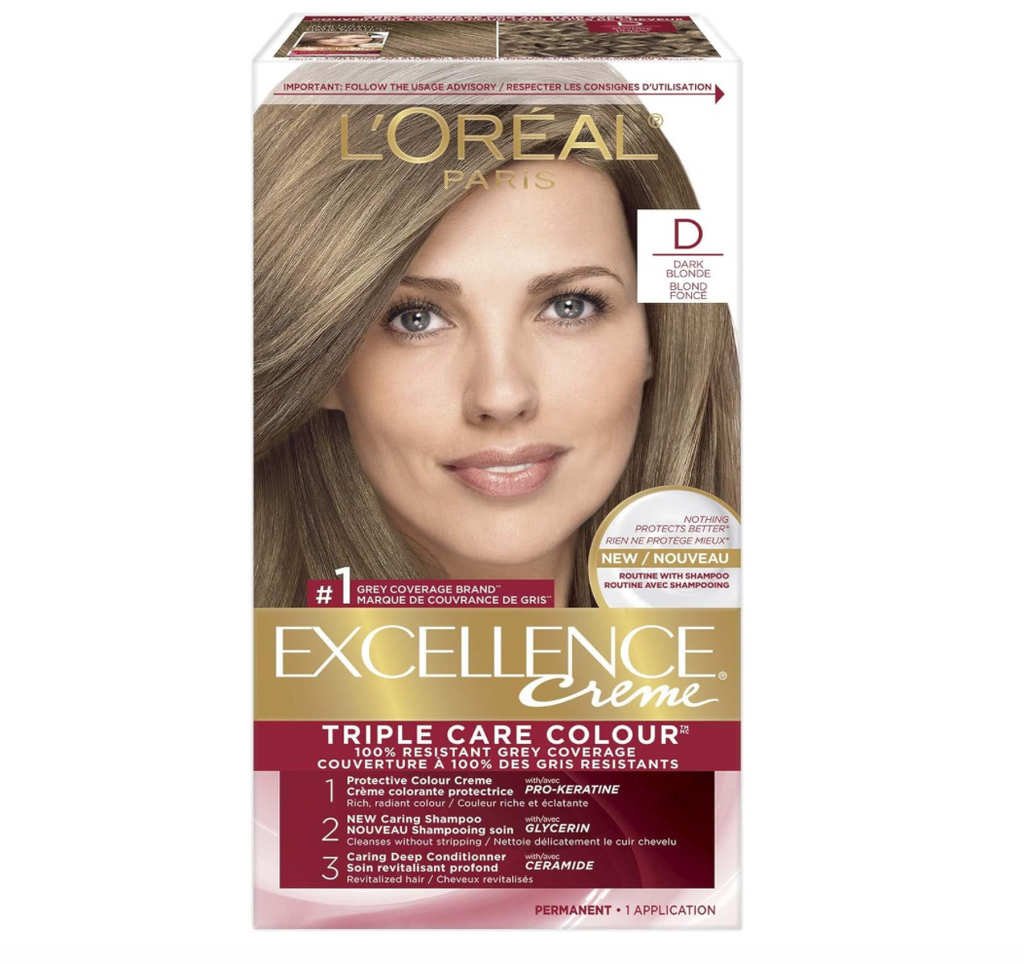 L'Oreal Excellence Triple Protection Color Creme, Dark Blonde/Natural (Packaging May Vary)